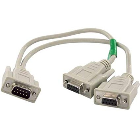 6" x 2Female DB9 X 1Male DB9 Y joint VGA Cable