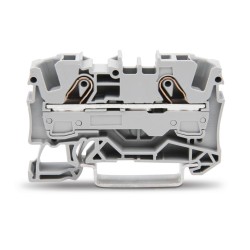 2 Ways, 20 AWG, 8 AWG, 10 mm², Clamp, 41 A ,800 V Standard Din Rail Terminal, Push In Termination ,10pcs/pkt