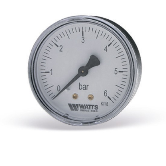 PRESSURE GAUGE 0-6.0 BAR 52mm 1/4"BACK CONNECTION ,F+R100 