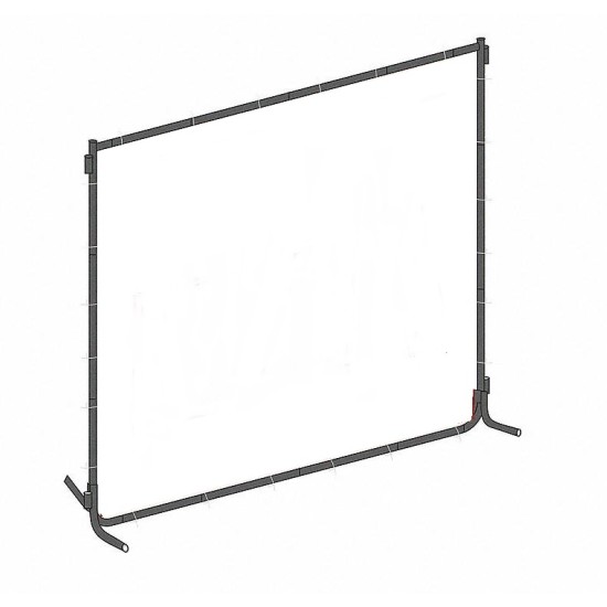 WELDING CURTAIN FRAME WITH STAND ONLY 1 1/4"SUS ROUND PIPE , H:4.7FT X W8FT