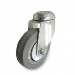 221/BIA/050H , ETHOS 2" (50 x 17mm) SWIVEL CENTER HOLE CASTOR C/W BLUE GREY RUBBER WHEEL 