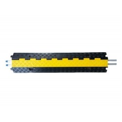 500MM X 55MM HEIGHT CABLE TRUNKING, YELLOW/BLACK, TOTAL LENGTH 900MM