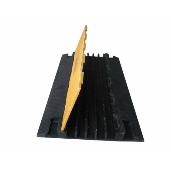 500MM X 55MM HEIGHT CABLE TRUNKING, YELLOW/BLACK, TOTAL LENGTH 900MM