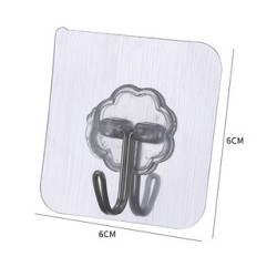 60mm X 60mm Strong Transparent Suction Cup Wall Hooks Hanger , 50pcs/box