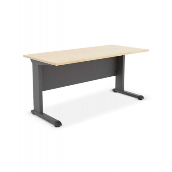 STRAIGHT MAIN TABLE ,1500W X 740D X 760H MM ,MAPLE/D.GREY