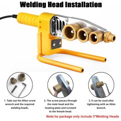 20-63MM, 1000W Hot Melt Machine/Fusion Splicer/PPR Heating Machine Heavy Duty Electronic Hot Melt Machine with Stand