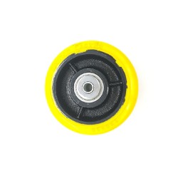Loading 500kg, 6″ × 2″ GB PU steering wheel c/w bearing & washer – 60mm width, 12mm screw hole, Yellow