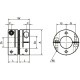 Aluminium Flexible Coupling, OD56mm x length 43.2mm x ID 25mm x ID 25mm 