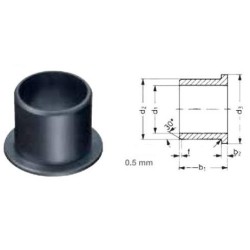 Oil-Free Flange Bushing ,d1:12mm, d2:14mm, d3:18mm,b1:5.9mm,b2:1.0mm