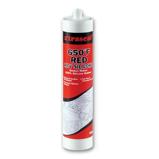 650°F Red RTV Silicone Gasket Maker ,24tub X 300g X 1ctn ,XTRASEAL