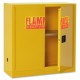 Safety Can Storage Cabinet Flammable ,30 gallons, 44" H x 43" W x 18" D, 2 self-closing doors, 1 shelves/tray 