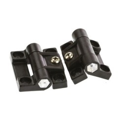 SAFETY HINGES FOR ALUMINIUM PROFILE LOAD 34KG, 2STES/BOX ,43mm x 37mm x 6mm 