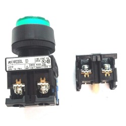 FUJI, AR22, GREEN PUSH BUTTON SET, E3, OL, LED TYPE SINGLE LAYER (2PCS)