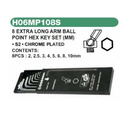 8 EXTRA LONG ARM BALL POINT HEX KEY SET (MM) 8 EXTRA LONG ARM BALL POINT HEX KEY SET (MM)