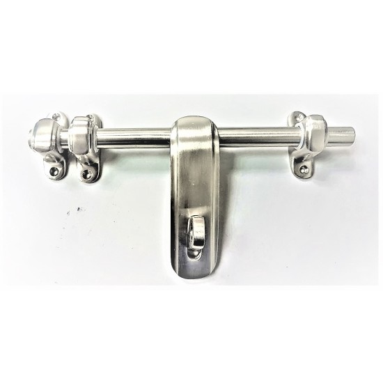 Magnum, 10" Brass Material Chrome Silver Door Latch 