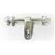 Magnum, 10" Brass Material Chrome Silver Door Latch 