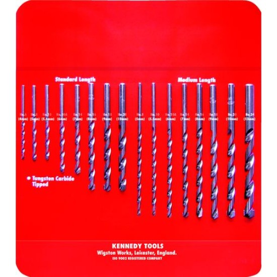 ROTARY MAONARY DRILL BIT SETS (16 PIECES-STANDARD & MEDIUM)