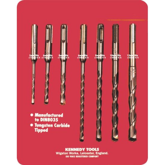 SDS-STYLE FITTING DRILL BIT SETS (7 PIECE) , 5-12mm