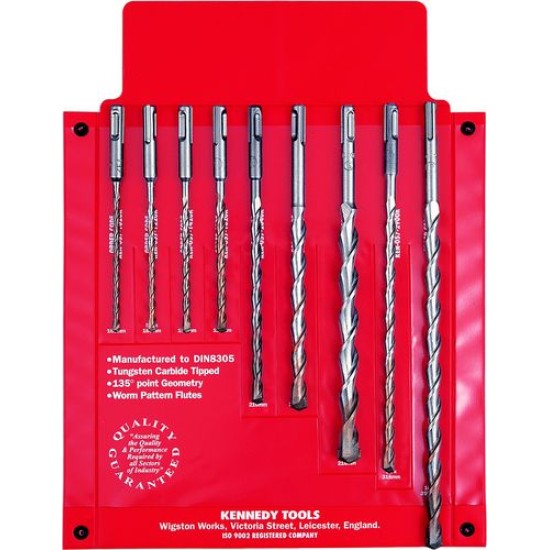 SDS-STYLE FITTING DRILL BIT SETS (9 PIECE) , 5-16mm