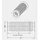 SUS 304 KF Compressible Bellow KF50,A Flange OD75mm X B Total Length 100mm X C Bellow 80mm