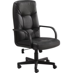 LEATHER FACED MANAGER`S CHAIRS - EXECUTIVE HIGH BLACK LEATHER FACED MANAGER`S CHAIRS - EXECUTIVE HIGH BLACK