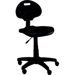 LOW INSDUSTRIAL PU CHAIR NO FOOT RING (BLACK) LOW INSDUSTRIAL PU CHAIR NO FOOT RING (BLACK)