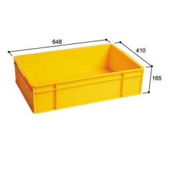 648mm X 410mm X 165mm,MS105, PLASTIC BIN ,4pcs/pkt ,Blue/Yellow