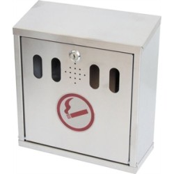 CIGARETTE BUTT/ASH BIN - WALL MOUNTED, DIA : 265 X 285 X 110MM, 3 LTR CIGARETTE BUTT/ASH BIN - WALL MOUNTED, DIA : 265 X 285 X 110MM, 3 LTR