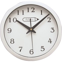 WHITE WALL CLOCK, SIZE:254MM WHITE WALL CLOCK, SIZE:254MM