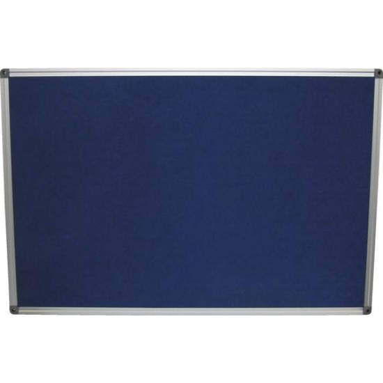 FELT NOTICE BOARDS - ALUMINIUM FRAMES, SIZE:900X600MM (BLUE)