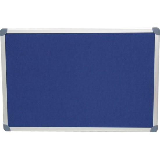 EXECUTIVE FELT COVERED NOTICE BOARDS - ALUMINIUM FRAMES,SIZE:900X600MM (BLUE)