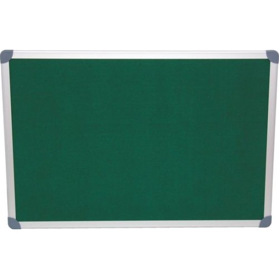 EXECUTIVE FELT COVERED NOTICE BOARDS - ALUMINIUM FRAMES,SIZE:900X600MM (GREEN)