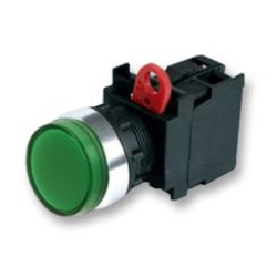 OMRON PUSH BUTTON, GREEN LIGHT, DC24, NO MONENTARY,