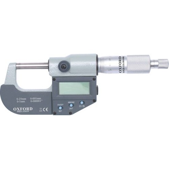 DIGITAL ELECTRONIC EXTERNAL MICROMETER,0 - 25MM/0 - 1"