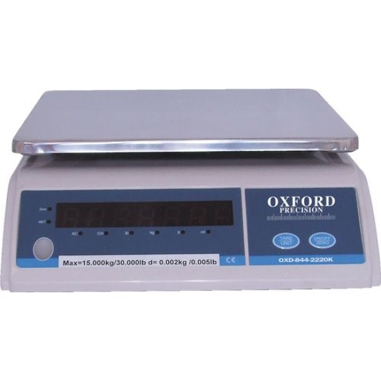 ELECTRONIC WEIGHING SCALES WS-15E , 15kg X 0.002kg ,230V,Battery