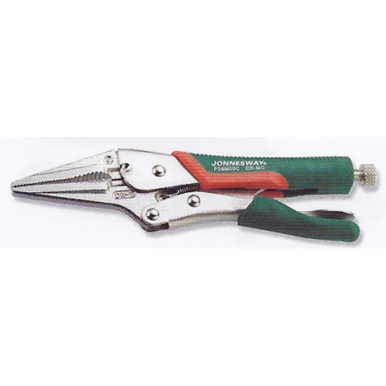 6" LONG NOSE LOCKING PLIERS WITH WIRE CUTTERS