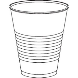 PLASTIC CUP, HEIGHT:75MM TRANSPARENT COLOUR