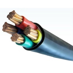 PVC NON-ARMORED CABLE, BLACK , 100mtr/roll ,4 core x 10mm² 