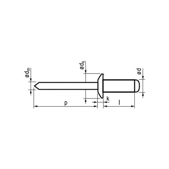 SUS Qualfast.4.0x6mm OMNI DOME BLIND RIVET A4(BX-500),500pcs/box