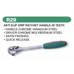 ANTI SLIP GRIP RATCHET HANDLE -36TEETH 1/4" ANTI SLIP GRIP RATCHET HANDLE -36TEETH 1/4"