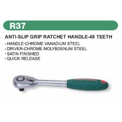 ANTI-SLIP GRIP RATCHET HANDLE -48TEETH 3/8" ANTI-SLIP GRIP RATCHET HANDLE -48TEETH 3/8"