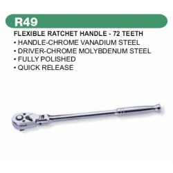 FLEXIBLE RATCHET HANDLE -72TEETH 3/8" FLEXIBLE RATCHET HANDLE -72TEETH 3/8"