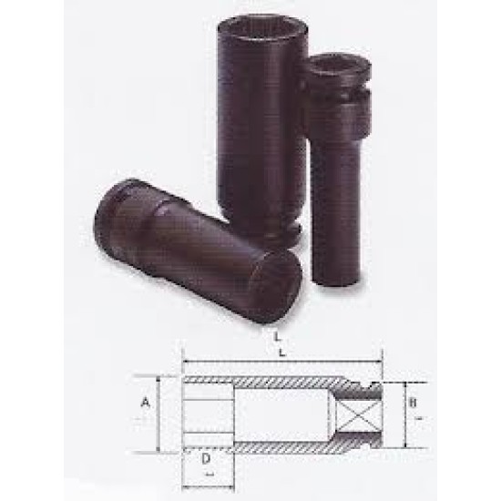 1/2" DR. NON-SLIP DEEP IMPACT SOCKETS 10