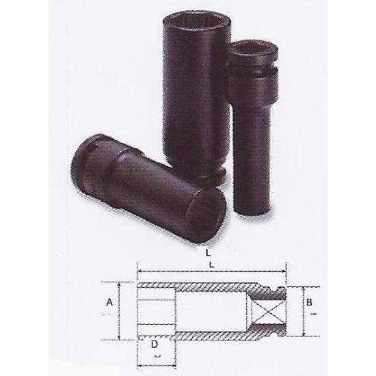 1/2" DR. NON-SLIP DEEP IMPACT SOCKETS 11