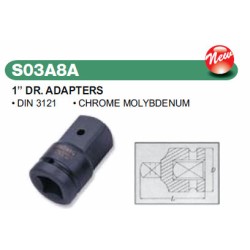 1" DR ADAPTERS 1-1/2" 1" DR ADAPTERS 1-1/2"