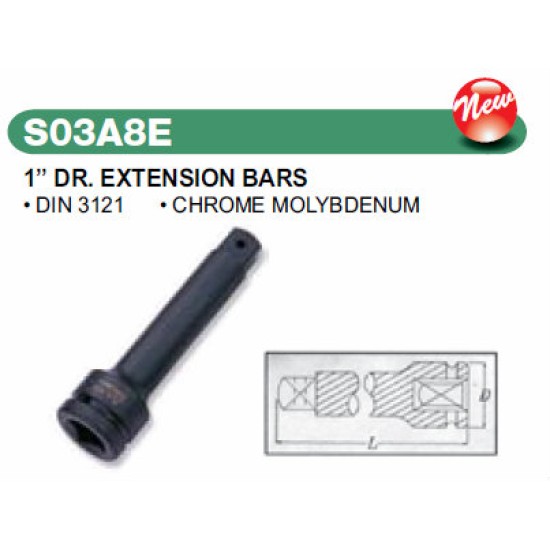 1" DR.EXTENSION BARS 1"