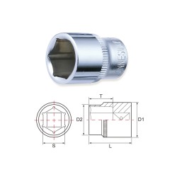 4MM  SOCKET 1/4 SHANK 4MM  SOCKET 1/4 SHANK