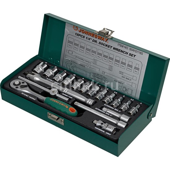 18PCS 1/4" DR SOCKET SET