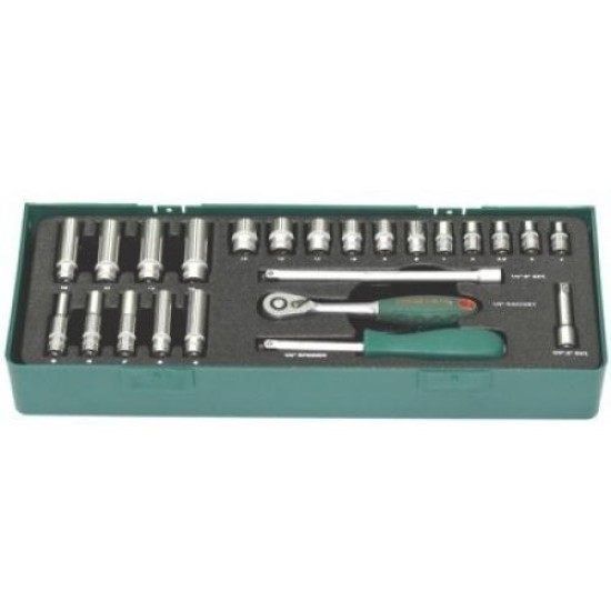 24Pcs 1/4" Dr. Socket Set