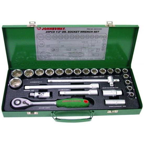 25PCS 1/2" DR SOCKET SET